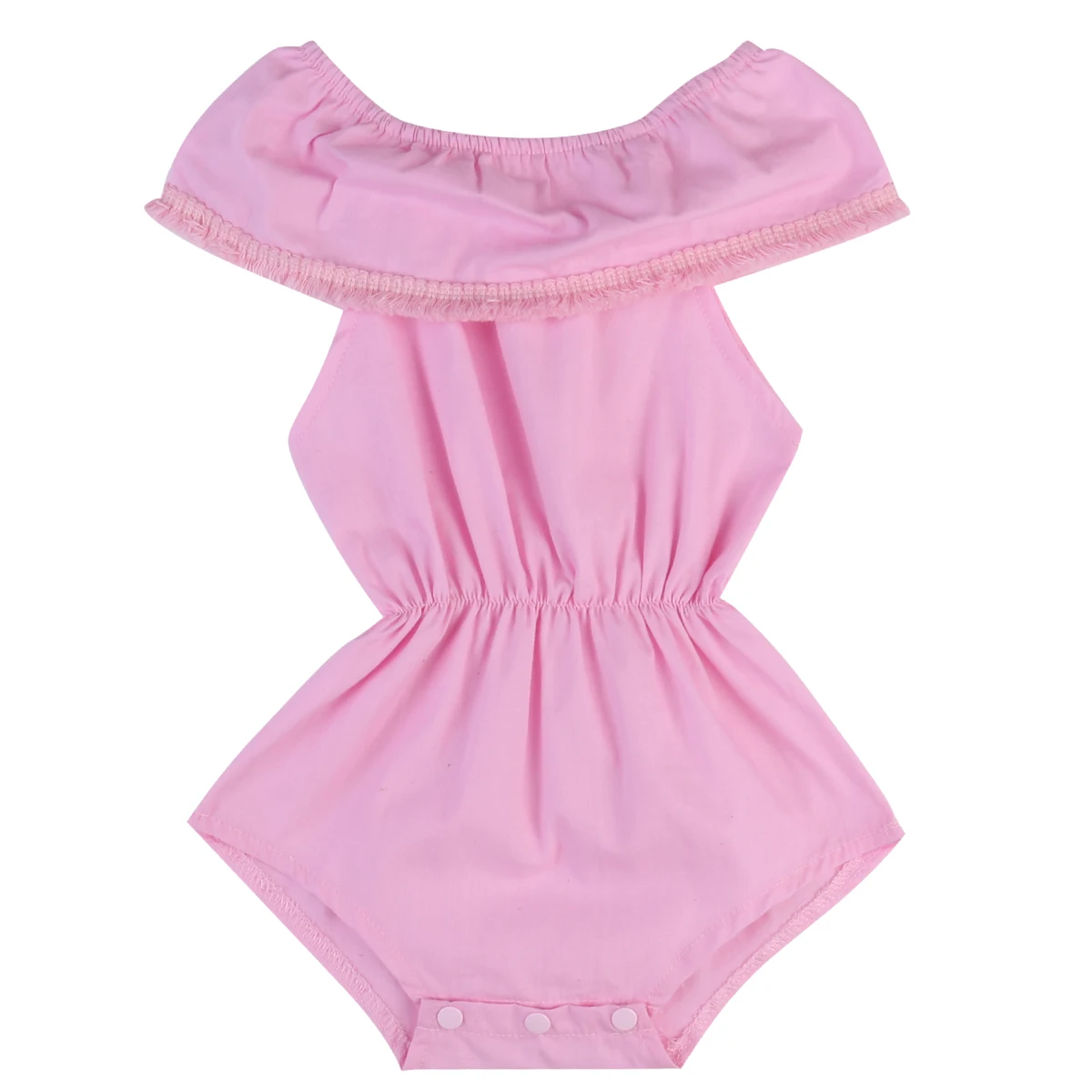 Pink Newborn Baby Bodysuit Toddler Infant Girls Clothes Sleeveless