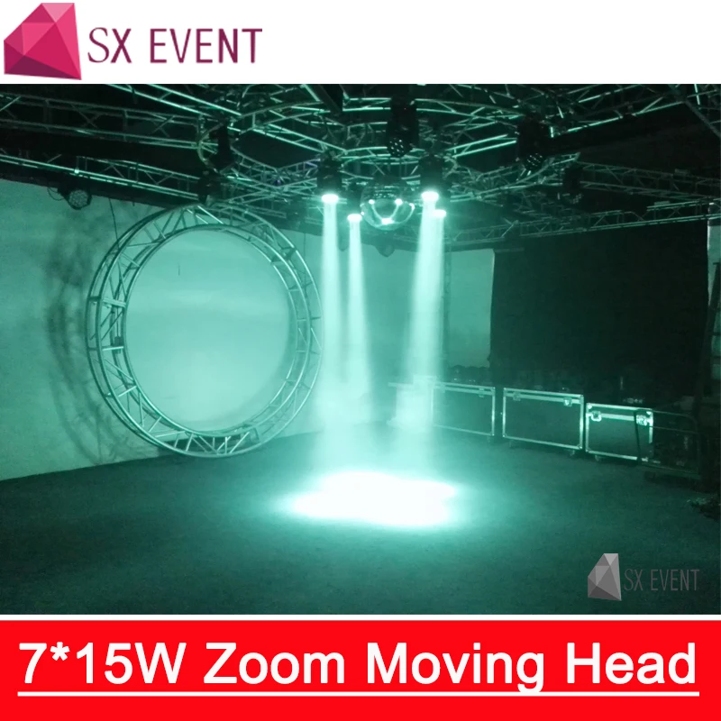 7*15 Вт zoom moving head light Professional освещение dmx dj светодио дный LED moving head Zoom Light 16 DMX смешивание DMX DJ Освещение