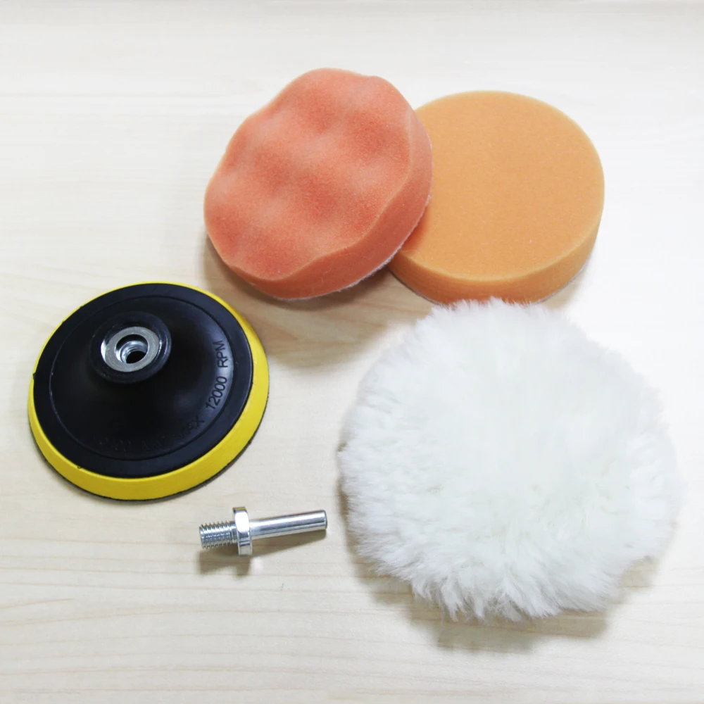 Buy Free Shipping 4" 100mm Car Polishing Pad set Wet