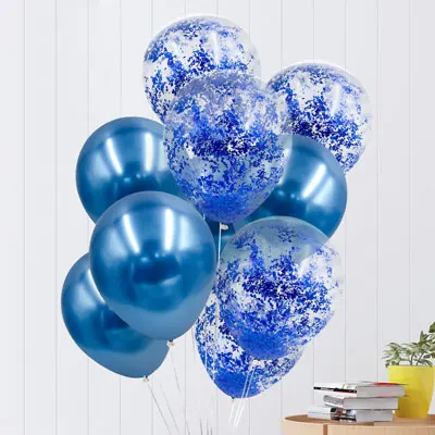 Nicro 12 дюймов латексные Красочные воздушные шары с конфетти надувной шар Гелиевый шар для дня рождения свадебные принадлежности# Bal107 - Цвет: K 10 pcs Balloons