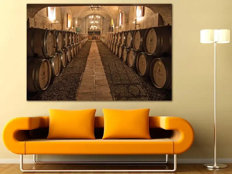 

Wine Cellar Canvas Paintings Cognac Barrels Wall Art Room Decor Modern Posters Home Decoration Mural Living Room Wall Pictures