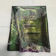 Африканская мягкая шелковая ткань для одежды, аккуратная вышивка на золотом и фиолетовом сатиновом материале со швейцарской вуалью, кружевная ткань LXE120206