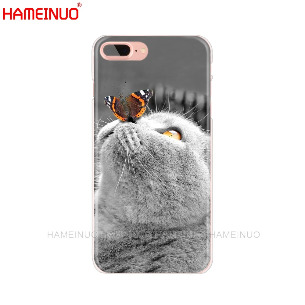 HAMEINUO чехол для сотового телефона с подставкой бабочкой на кошачьем носу iphone X 8 7 6 4