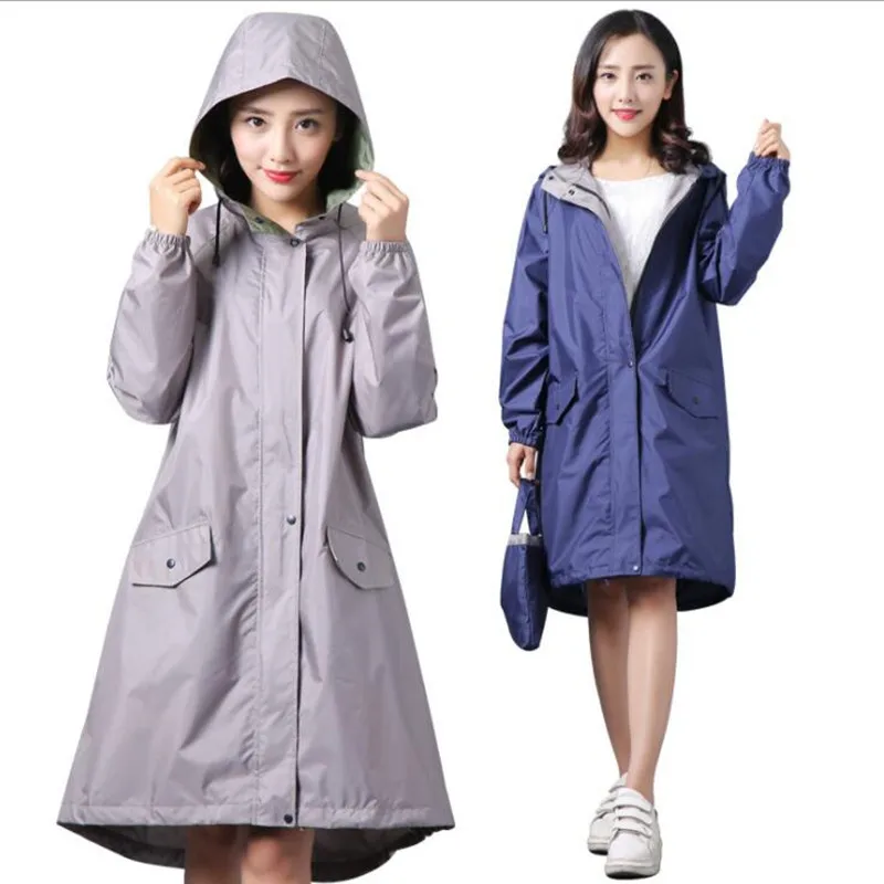 

Newest long thin breathable raincoat women/female ponchos suit waterproof pullover women's rain coat chubasquero mujer