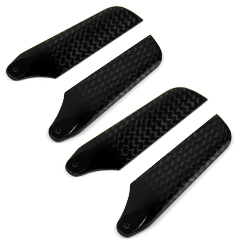 2 Pairs FY 62mm Carbon Fiber Tail Rotor Blades for Align T-rex 450 V2 V3 PRO DFC RC Helicopter | Игрушки и хобби