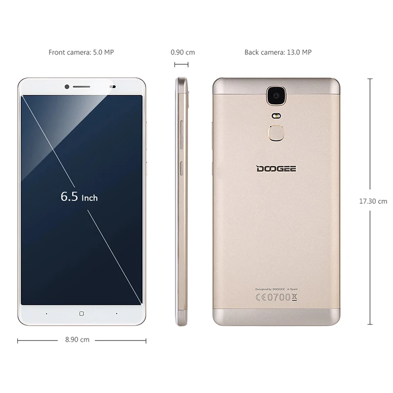 Doogee Y6 max 6 5 дюймов FHD Экран MTK6750 Octa Core Android 0 1 ГГц 3 Гб оперативной памяти Оперативная