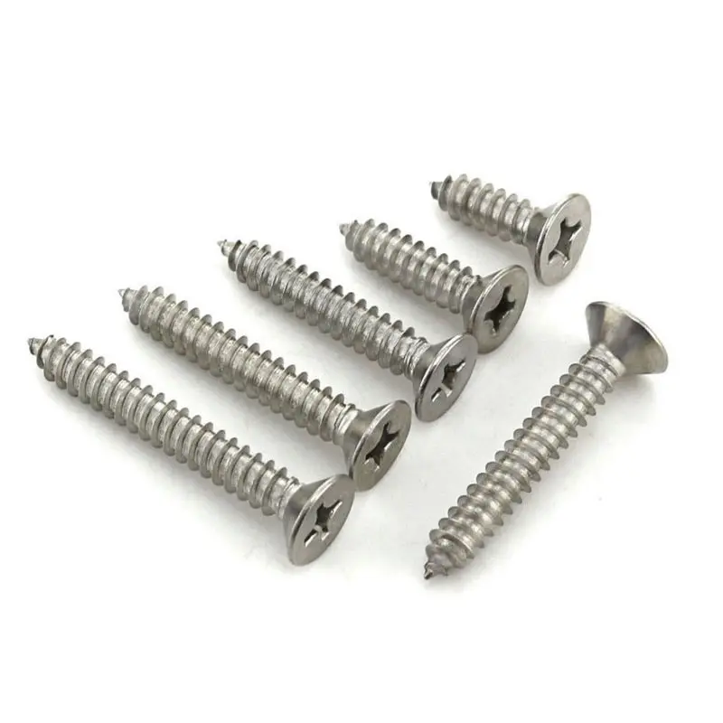 50Pcs ST2.2 304 Stainless Steel Cross Recessed Flat Head Screws