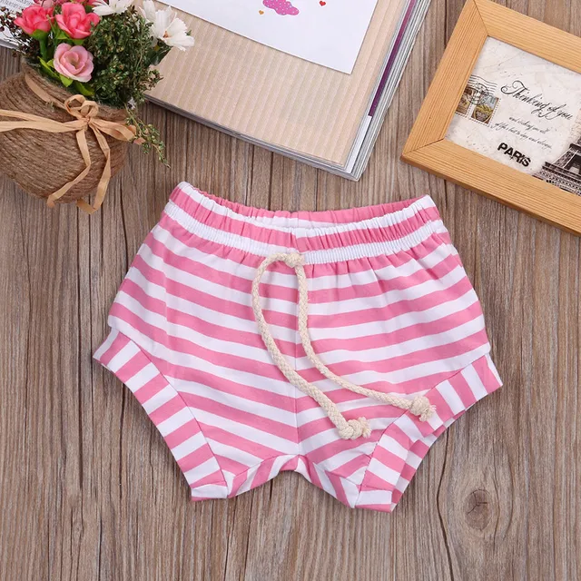 2016 Newest Baby Kids Lovely Striped Cotton Shorts Newborn Infant Baby