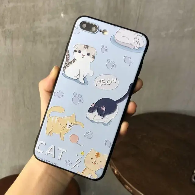 

case for xiaomi mi 9 9se Mi 8 8se 6x 5x A1 A2 MAX2 MAX3 Mi 8lite Case Cover Ultra Thin 3D Relief Cat TPU Coque Case Funda Capas