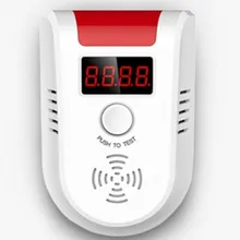 433 МГц беспроводной цифровой дисплей беспроводной детектор газа для GSM сигнализации системы