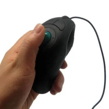 

2.4GHz wired USB handheld mouse finger using optical track ball USB Wired mouse Black Business Office Ergonomic Mice For PC#30