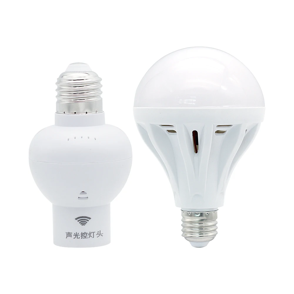 

Sound Voice Control Sensor Switch Lamp Holder E27 Socket Adapter 220V Light Bulb for corridor aisle