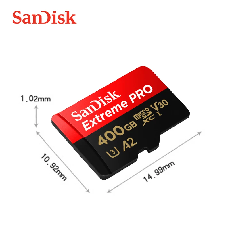 SanDisk MicroSD карта памяти 16 ГБ 32 ГБ 256 Гб 400 ГБ 512 Гб MicroSD Max 100 МБ/с./с Экстремальный Pro UHS-I Дрон мобильный телефон TF карта