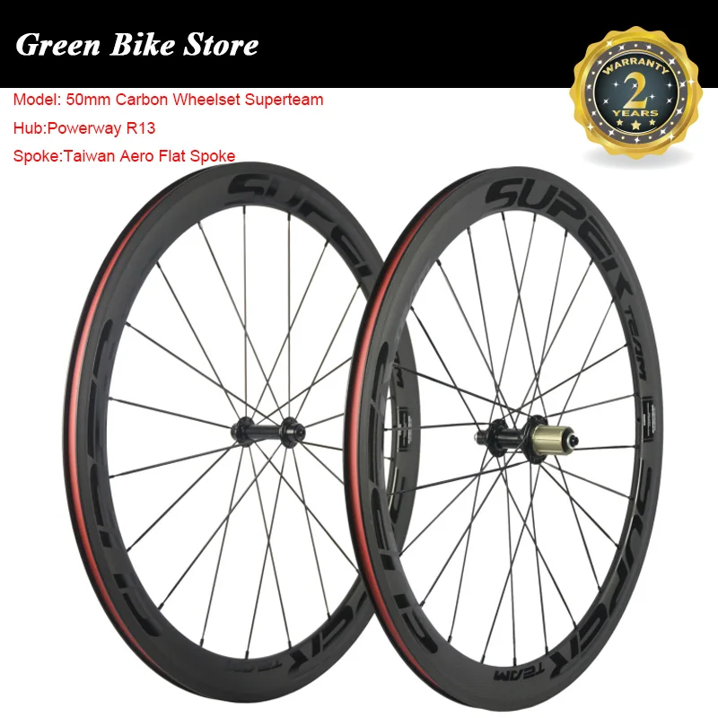 SUPERTEAM 700C Racing Bicycle Wheels 50mm Superteam Road Bike Wheelset