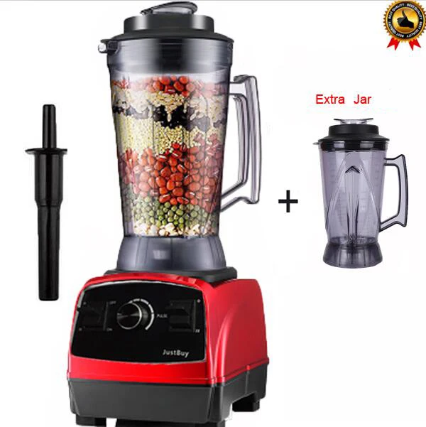 red jarlid 2800 Вт 4.0л 3HP BPA бесплатно коммерческий профессиональный смузи мощный блендер миксер соковыжималка с немецкой технологией мотора - Цвет: red jarlid