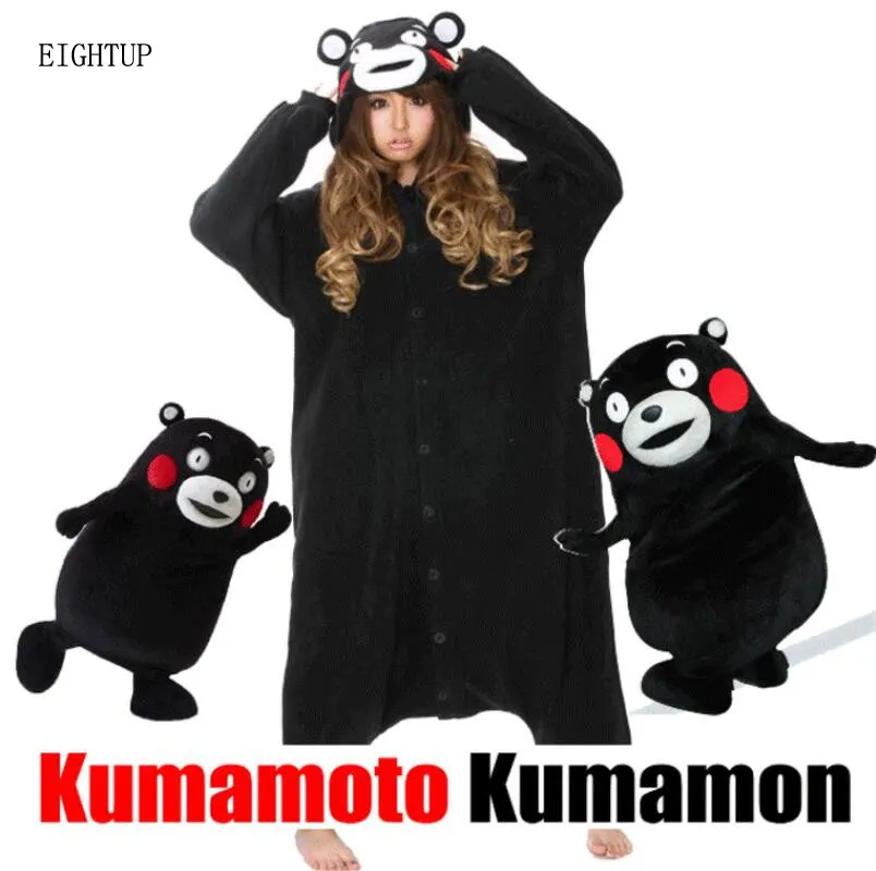 Пижама Кигуруми для взрослых черный кигуруми из мультфильма Кумамон|bear onesie|cosplay