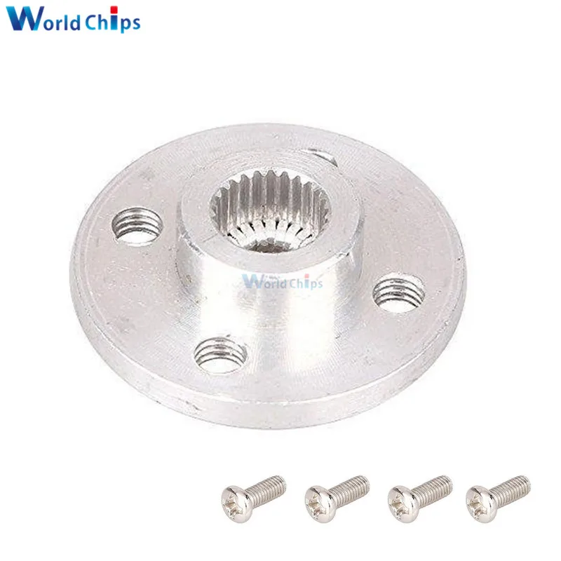 

1pcs/lot Metal Steering Gear Disc Stent 25T Servo Arm Round Type for MG995 MG996R RC Robot Car