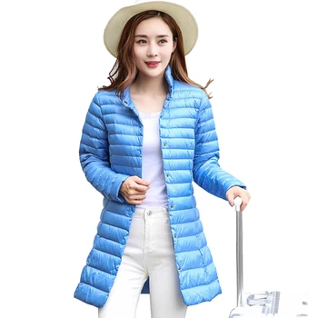

2020 New Women Winter Coat Ultra Light 90% White Duck Down Jackets Single Breasted Slim Portable Female Winter Jacket Down Coat