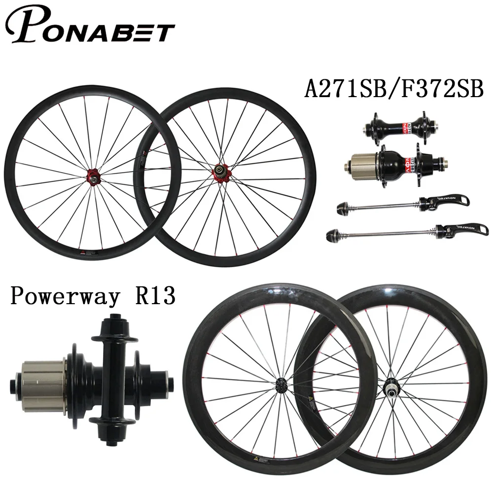 PONABET 700C полностью Углеродные колеса 24 мм/38 мм/50 мм/60 мм/88 мм карбоновые