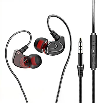 

Stereo In-Ear Earphones Dual Driver High Definition Monitor Headphones Runner Headset Sport Earbuds Heavy Bass Sweatproof