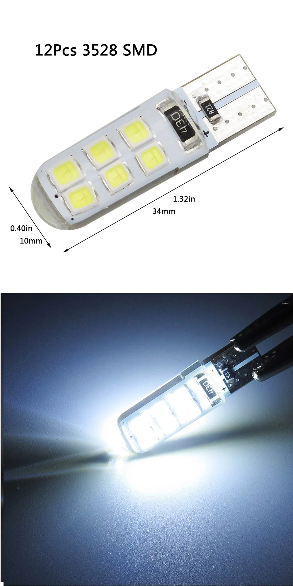 1 шт. T10 W5W светодиодный свет автомобиля COB лампы SMD 5050 5730 2835 силиконовый Водонепроницаемый Универсальный Авто Клин светильник налобный фонарь сигнала светильник 12V