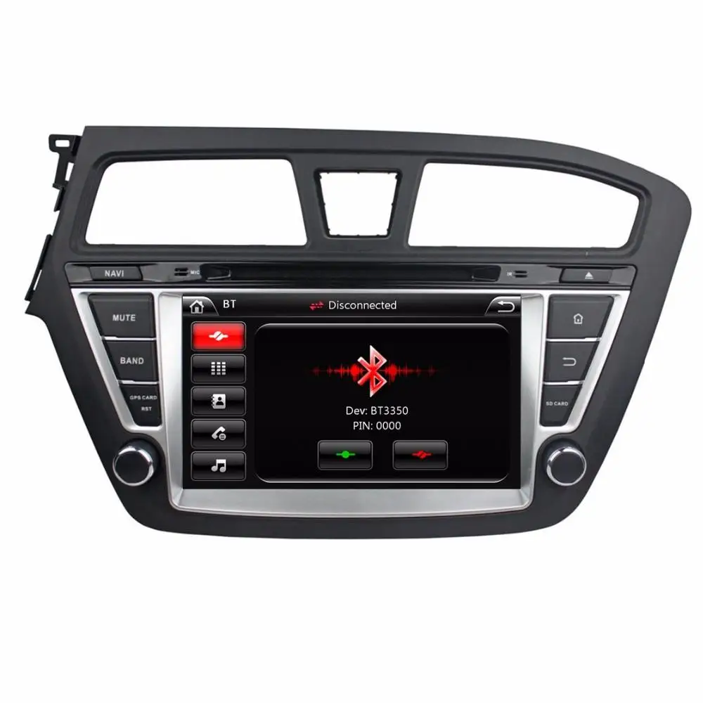 " Автомобильный dvd-плеер с gps(Опт.), аудио Радио стерео, USB/SD, AUX, BT/tv, Автомобильная Мультимедийная Главная панель для hyundai I20