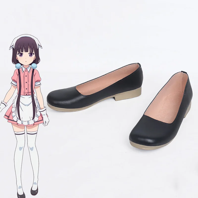

Anime Blend S Cosplay Shoes Hinata Kaho/Sakuranomiya Maika/Amano Miu/Hoshikawa Mafuyu/Kanzaki Hideri Halloween Black Shoes New C