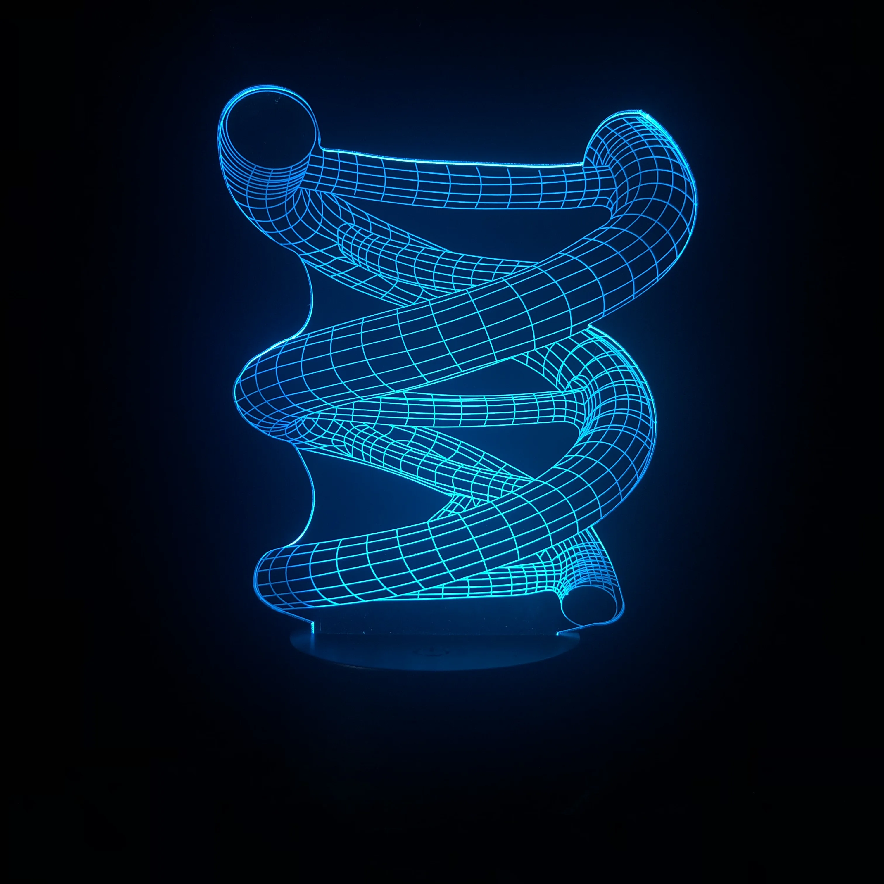 Спираль DNA 3D иллюзия Ночник светильник USB цвета сенсорный стол Спальня