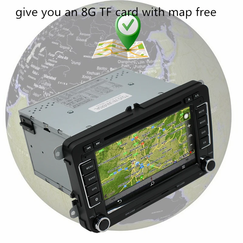 Excellent WETOWE D6 CAR DVD PLAYER DUAL DIN BLUETOOTH FM RADIO Player GPS  Car Multimedia player automotivo GPS   for Volkswagen  WW 1