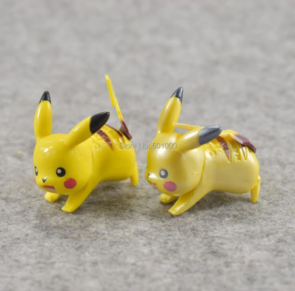 

2 Styles Running Pikachu 3.5CM PVC Action Figures Toy PCXB