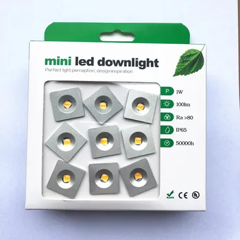 

9pcs/set Square Round 1W Super Mini LED Spot lights DC12V IP65 LED Buried Stairway Recessed Lights mini downlight 3000K 6000K