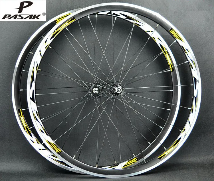 PASAK Road Bike Bicycle 700C Sealed Bearing Ultra Light Wheels Wheelset Rim 11 Speed Support 1650g