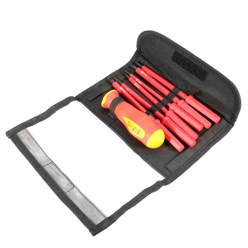 

7PCS/set 1000V Electricians Screwdriver Hand Tool Set Electrical Fully Insulated High Voltage Multi Screw Head Type