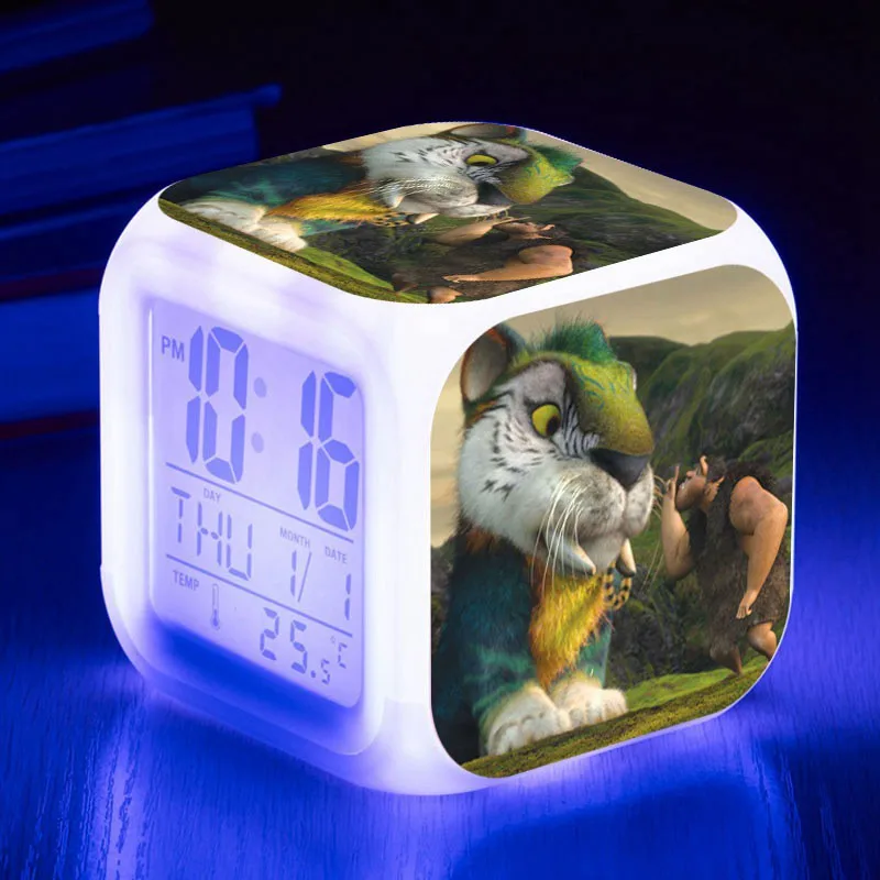Touch часы с подсветкой Wekker Reveil семейка крудс светодиодный Будильник Цифровой Световой reloj despertador часы температура дисплей - Цвет: LCM13