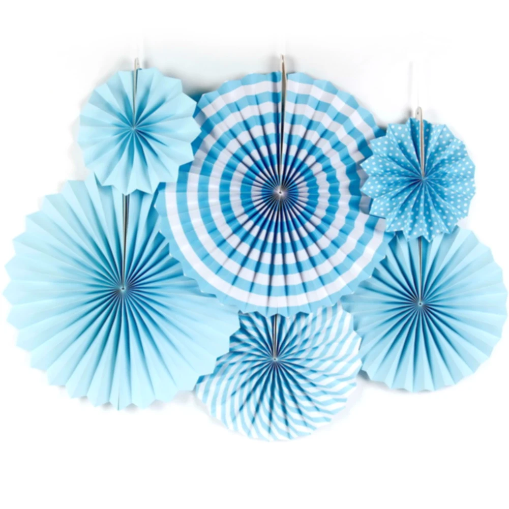 

6pcs/set Home Photo Prop Birthday Backdrop Rosettes Baby Shower Tree DIY Wedding Party Supplies Decoration Hanging Paper Fan