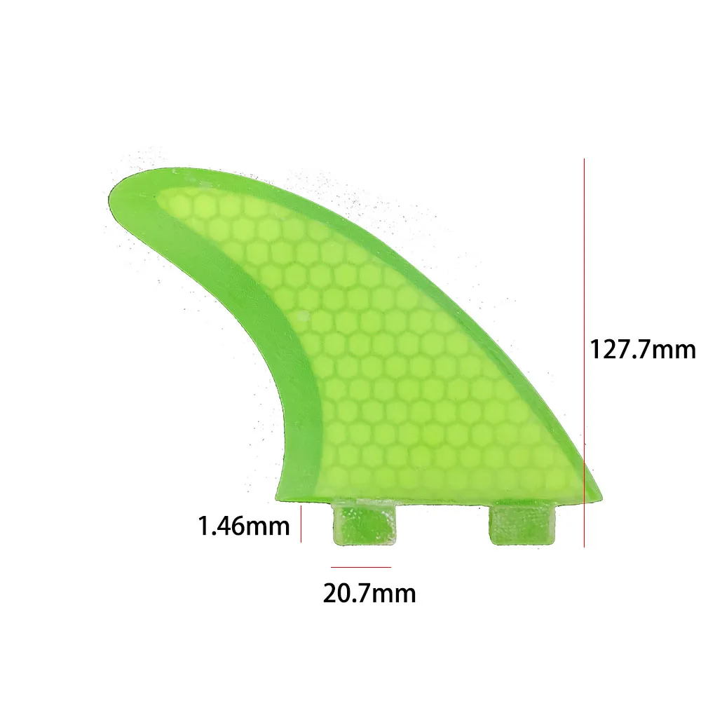 

Green honey comb fiber glass twin fins for surf board