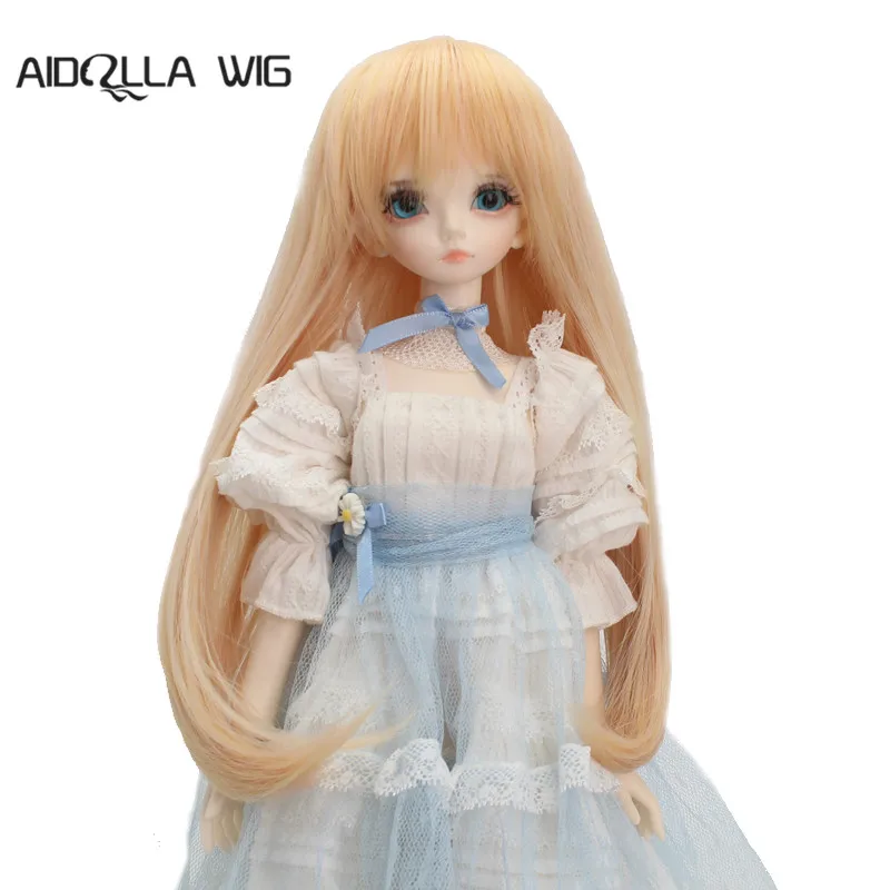 Aidolla мода длинные волосы с толстыми челкой подходит для BJD куклы 1/6 1/4 1/3 SD кукольные волосы куклы аксессуары парик из синтетического волокна