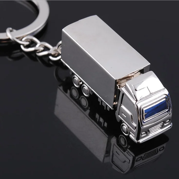 

by DHL/Fedex 300pcs Cool Mini Truck Key Chain 3D Car Symbol Ring silver Keychain Keyring Keyfob best gift for valentine's day