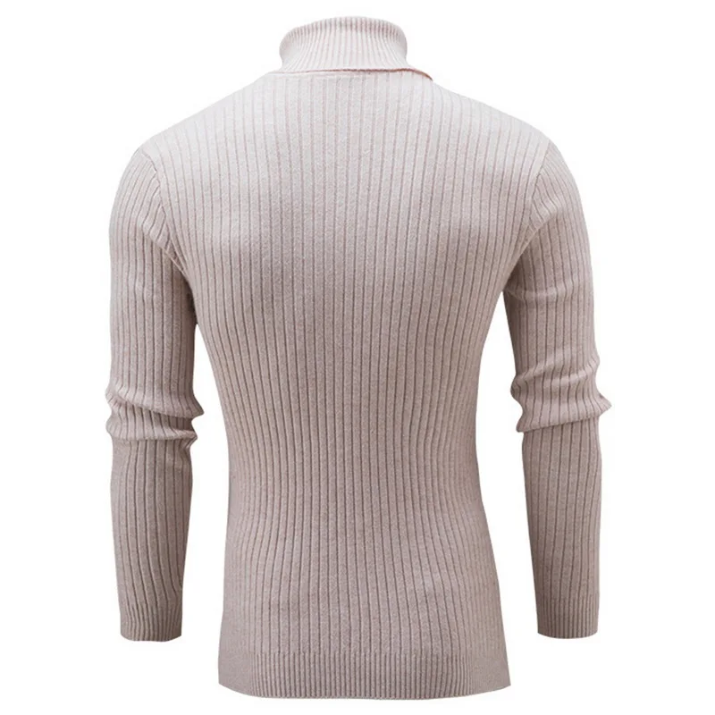 SHUJIN Winter Warm Turtleneck Sweater Men Fashion Solid Knitted Mens Sweaters 2018 Casual Slim Fit Pullover Male Double Collar