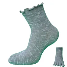 1 пара, хлопковые, весенние свободные штаны в горошек Красивая Для женщин носки с пальцами, носки