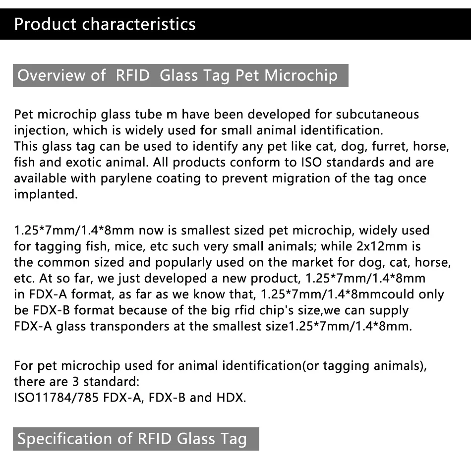 2,12*12 FDX-B ISO11784/785 RFID 60 шт. Id инжектор Pet стеклянный колпачок шприц с микрочипом для животных свинья, корова крупного рогатого скота лошадь