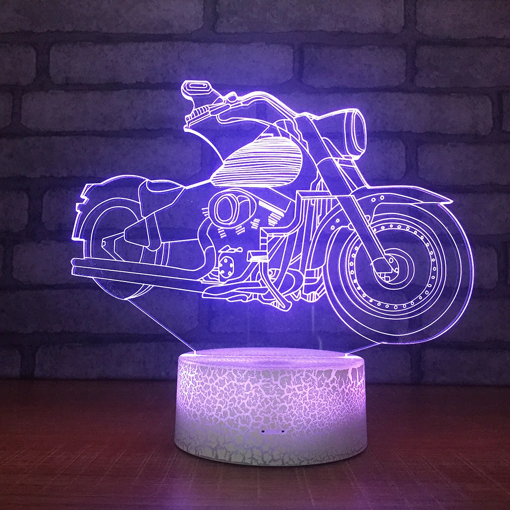 3d креативная 7 цветов Ночная настольная лампа Usb вилка дистанционное управление