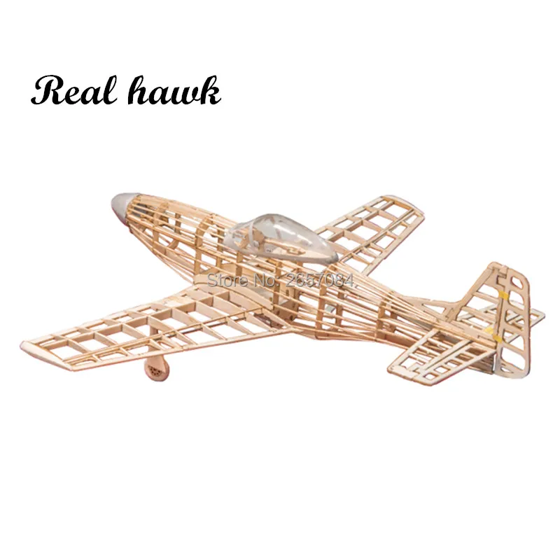 mini RC Plane Laser Cut Balsa Wood Airplane Kit P51 P-51 Model Building Kit free shipping