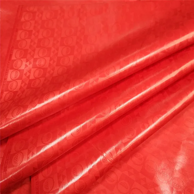 Базен Фиш ткань высокого качества морская парча shadda ткань хлопок бассейна riche getzner последние для мужчин 5 ярдов/партия - Цвет: red