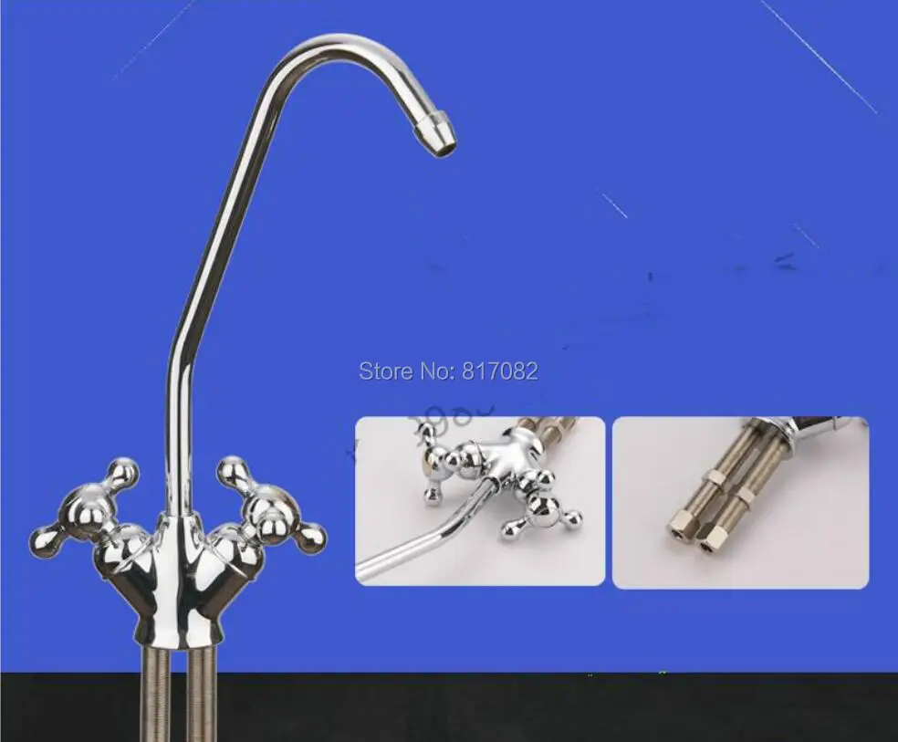 High quality Luxury Double inlet water purifier faucet 1/4" fast