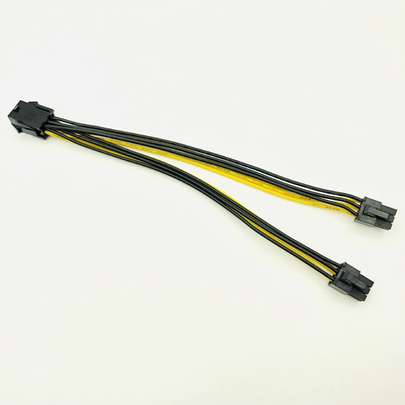 Компьютерный кабель и разъемы PCI Express PCIE 6 контактный к двойному 6Pin VGA Графическая