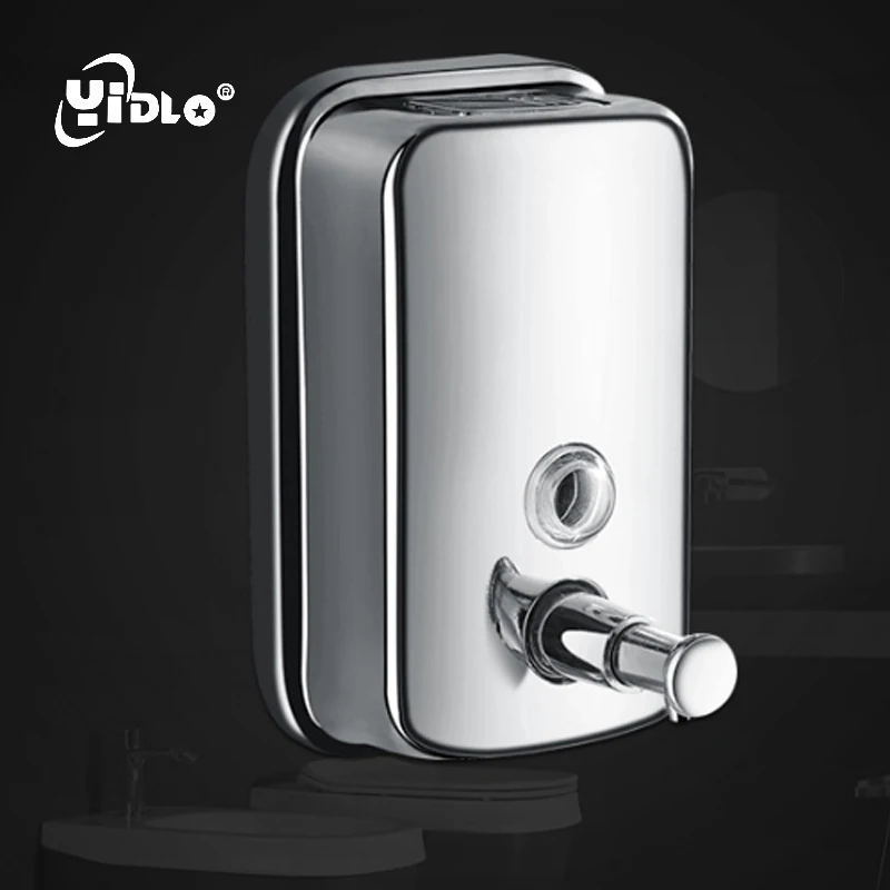 

Liquid Soap Dispensers Wall Mounted 1000ML/500ML Stainless Steel Manual Shampoo Dispenser Kitchen Bathroom Fitting For Hand Soap