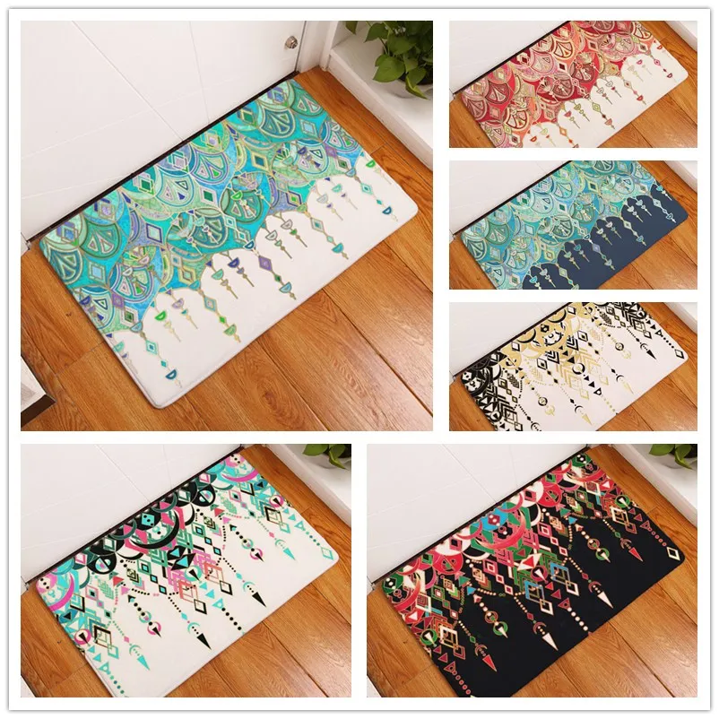 2017 New Geometry Print Carpets Non slip Kitchen Rugs for Home Living Room Floor Mats 40x60cm