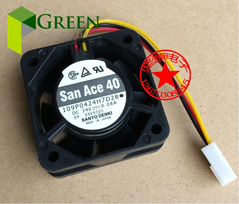 

SANYO 4015 109P0424H7D28 Cooling server Fans for Fanuc P/N: A90L-0001-0441/39 DC24V 0.08A server fan 5pcs