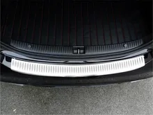 1pc Exterior Rear Bumper Sill Protector Trim Cover Plate For Mercedes Benz C Class W205 2014-2015 C180 C200 C250 C300 C400 C63
